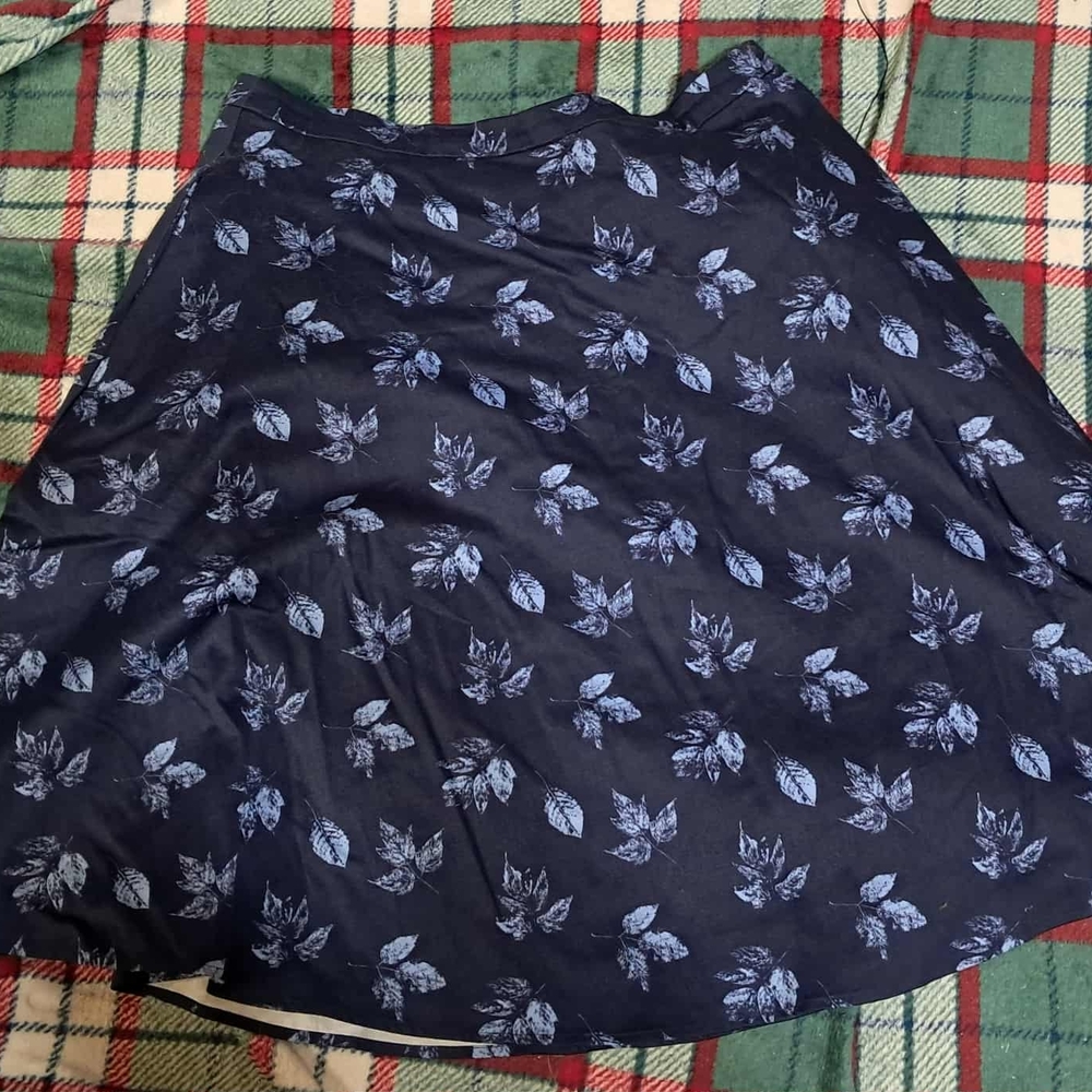 Collectif Floral Navy Blue Skirt